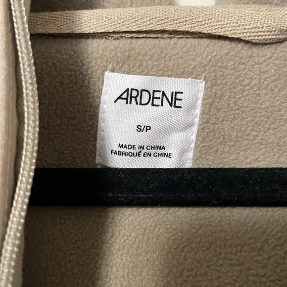 Ardene - Sherpa Zip-Up Hoodie - Taupe - Small - Picture 4 of 6